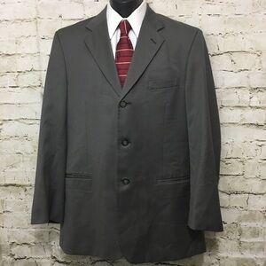 J.D. Christopher 100% Wool Gray Blazer Size 42L